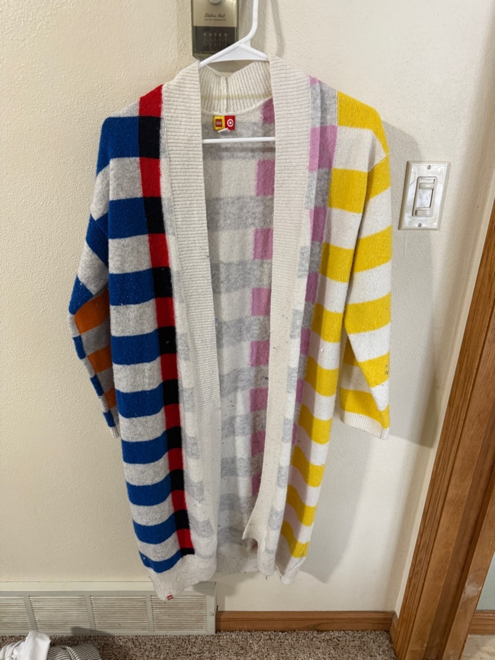 Striped Open-Front Women's Sweater Cardigan in Multicolor